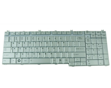 Silver Laptop Keyboard for Toshiba Satellite P200 P200D P205 - Click Image to Close